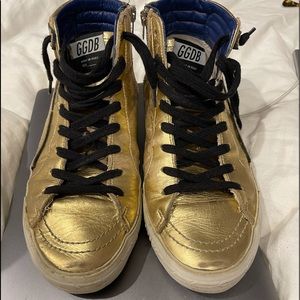 Golden Goose Deluxe Brand GGDB Gold High Tops worn only once EU 38.